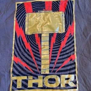 Thor Men’s T-Shirt Gray (Large) New With Tags